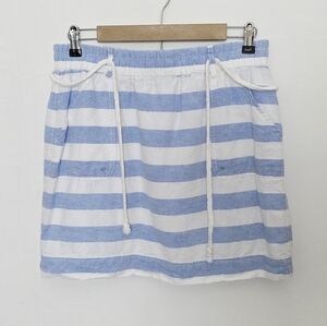 Bob Timberlake Striped Nautical Linen Cotton Blend Beachy Skort Women Size M